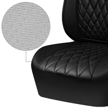 Load image into Gallery viewer, CAR PASS Piping Luxury Faux PU Leather Two Front Car Seat Covers, Waterproof Anti Slip Seat Covers Compatible with Front Seat Armrests,Universal Fit for Suvs,Vans,Trucks, Airbag Compatible(All Black)