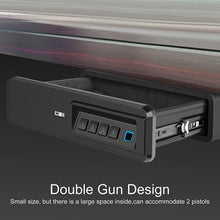 Load image into Gallery viewer, Biometric Fingerprint Safe, Slide-Away Handgun Safe for Two Pistols Storage Safe Drawer Safe for Home and Vehicle (Biometric Fringerprint Safe)