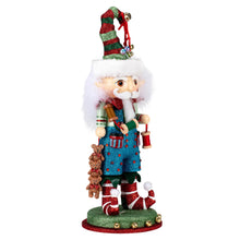 Load image into Gallery viewer, 15-Inch Hollywood Elf with Teddy Bear Nutcracker
