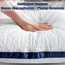 Load image into Gallery viewer, Pillows Standard Size Set of 2 Cooling Hotel Luxury Bed Pillows for Sleeping 2 Pack, Supportive Breathable Down Alternative Gusset Standard Pillow for Back Stomach or Side Sleepers