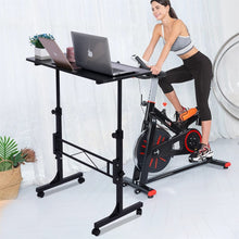 Load image into Gallery viewer, Standing Desk Adjustable Height, Mobile Stand Up Desk with Wheels Small Computer Desk Rolling Desk, Portable Laptop Desk Black Standing Table Sit Stand Home Office Desks 16"x31.5" Height 27"-43.5"