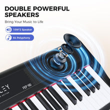 Load image into Gallery viewer, Fesley Piano Keyboard 88 Keys: Bluetooth Full-Size Digital Piano Keyboard, 900 Tones Portable Electric Keyboard Piano, 88 Key Keyboard Electronic with Built-in Sustain Pedal, Split, MIDI, FEP160