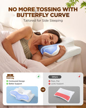Load image into Gallery viewer, Dream Without Pain Cervical Neck Pillow for Sleeping, Ergonomic Side Sleeper Pillows for Adults, Cooling Orthopedic Pillow for Neck Relief Support, Memory Foam Pillows Back Stomach Sleepers