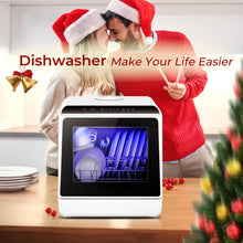 Load image into Gallery viewer, EUHOMY Mini Portable Dishwasher Countertop Compact Dishwashers, Tabletop Small Dishwasher with 5L Built-in Water Tank with 6 Modes and Baby Care for Apartments& RVs, No Hookup Needed