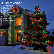 Load image into Gallery viewer, weillsnow 328 FT 1000 LED Christmas String Lights with Remote & Timer, 8 Lighting Modes Twinkle Lights, Waterproof Fairy Lights for Outdoor Bedroom Backyard Tree Wall Christmas Decoration (Red&Green)
