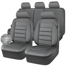 Load image into Gallery viewer, CAR PASS Leather Seat Covers Full Set Universal Water Resistant 3D Foam Back Support, Luxury Comfort Automotive 5 Seat Covers All Season Fit for SUV,Sedan,Van, Airbag Compatible Elegance (Gray)