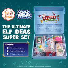 Load image into Gallery viewer, The Elf on the Shelf 24-Day Super Set Official The Elf on the Shelf Ideas for 24 Days of Elf Magic - 80+ Props, MagiFreez Standing Pants and Calendar - for Ages 3 Years and Up Scout Elf Not Included