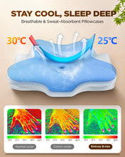 Load image into Gallery viewer, Dream Without Pain Cervical Neck Pillow for Sleeping, Ergonomic Side Sleeper Pillows for Adults, Cooling Orthopedic Pillow for Neck Relief Support, Memory Foam Pillows Back Stomach Sleepers