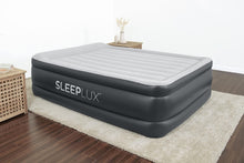 Load image into Gallery viewer, SLEEPLUX Durable Inflatable Air Mattress with Built-in Pump, Pillow and USB Charger, 22" Tall Queen
