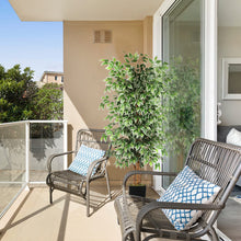 Load image into Gallery viewer, GTIDEA 6ft Artificial Tree Ficus, Tall Faux Trees Indoor with Natural Trunk and Fake Silk Tree Fake Plants for Home Christmas Decor Living Room Outdoor Balcony House Office (Included Dried Moss)