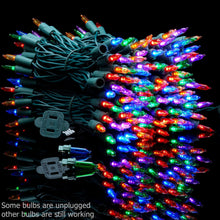 Load image into Gallery viewer, YULETIME 200 Count Multicolor LED Christmas Lights, 66 Feet Green Wire UL Certified Commercial Grade Holiday String Light Set (Multicolor)