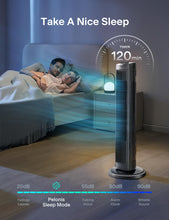 Load image into Gallery viewer, PELONIS 30 Inch Oscillating Tower Fan with 3 Speed Settings and Auto-off Timer, Standing Fan PFT28A2BBB, Black, medium