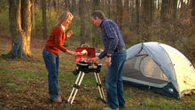 Load image into Gallery viewer, Cuisinart CGG-180 Petit Gourmet Portable Gas Grill with VersaStand, Red