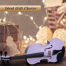 Load image into Gallery viewer, ADM Acoustic Violin for Kids Beginners,1/4 Size Acoustic Violin Fiddle for Teens Students Violin Starter Kit with Hard Case, Rosin, Shoulder Rest, Bow, Violin Music Stand and Strings,Purple