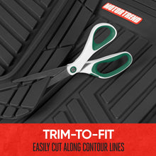 Load image into Gallery viewer, Motor Trend FlexToughXL Floor Mats for Cars Full Set, All-Weather Rubber Automotive Floor Mats, Waterproof Heavy Duty Car Mats, Flexible Floor Liners for Car Truck Van SUV, Car Floor Mats (Black)