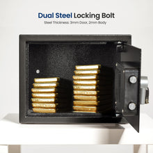 Load image into Gallery viewer, SereneLife Digital Safe & Lock Box - Safety Box for Cabinets, Home, Office, or Hotels - Ideal for Money, Cash, Jewelry & Documents - Steel Alloy - 12.2" x 7.8 - Includes 2 Keys