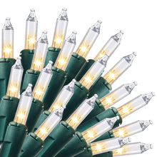 Load image into Gallery viewer, Joiedomi Clear Christmas Lights Outdoor,300(3x100) Count Christmas Tree Lights,64.5FT Warm White String Lights with Green Wire,Xmas Decorations for Indoor Party House Garden Yard Home