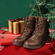 Load image into Gallery viewer, STQ Women's Combat Boots Ankle Boots Fashion Non-Slip Brown 6.5