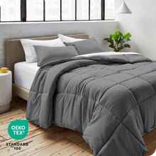 Load image into Gallery viewer, Bare Home Comforter Set - Queen Size - Ultra-Soft - Goose Down Alternative - Premium 1800 Series - All Season Warmth (Queen, Grey)