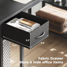 Load image into Gallery viewer, SUPERJARE 47 inch Reversible L Shaped Desk with LED Lights & Power Outlets, Computer Desk with Shelves & Monitor Stand, Gaming Desk with Drawer, Home Office Desk Corner Desk, Black