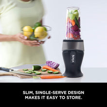 Load image into Gallery viewer, Ninja Fit Compact Personal Blender, Portable Blender for-Smoothies, Shakes, Food Prep, and Frozen Blending, 700-Watt Base, (2) 16-oz. Cups and Spout Lids, Black QB3001SS