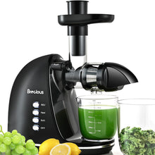Load image into Gallery viewer, Slow Masticating Juicer,Brecious Cold Press Juicer with 2 Speed Modes & Quiet Motor,Juicer Machines Vegetable and Fruit with Reverse Function,Celery Juicer,BPA-Free,Easy to Clean (Black)