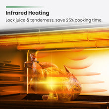 Load image into Gallery viewer, VAL CUCINA Infrared Heating Air Fryer Toaster Oven, Extra Large Countertop Convection Oven 10-in-1 Combo, 6-Slice Toast, Enamel Baking Pan Easy Clean with Recipe Book, Brushed Stainless Steel Finish