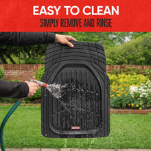 Load image into Gallery viewer, Motor Trend FlexTough Floor Mats for Cars, Deep Dish All-Weather Mats, Waterproof Trim-To Fit Automotive Floor Mats for Cars Trucks SUV, Universal Floor Liner Car Accessories, Black, Full Set