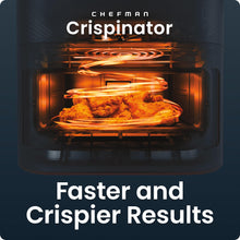 Load image into Gallery viewer, Chefman Crispinator Air Fryer 6-in-1 with 8 Qt capacity, 450°F Max Temp with TurboFry Pro Technology for Fast and Even Results, Viewing Window, Nonstick Ceramic Basket