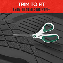 Load image into Gallery viewer, Motor Trend 943-BK FlexTough Defender Car Floor Mats -Next Generation Deep Dish Heavy Duty Contour Liners for Car SUV Truck & Van-All Weather Protection, Trim to Fit Most Vehicles Black