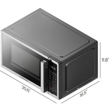 Load image into Gallery viewer, Chefman Countertop Microwave Oven 1.1 Cu. Ft. Digital Stainless Steel Microwave 1000 Watts with 6 Auto Menus, 10 Power Levels, Eco Mode, Memory, Mute Function, Child Safety Lock, Easy Clean