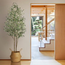 Load image into Gallery viewer, Alupssuc Artificial Olive Tree 6FT Tall Faux Silk Plant(72" in), Indoor Fake Olive Tree with Natural Wood Trunk & Lifelike Fruits, Perfect for Modern Home Office Living Room Floor Decor, 6 FT