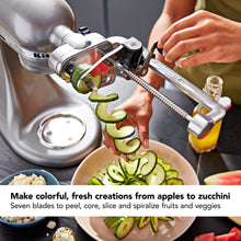 Load image into Gallery viewer, KitchenAid Spiralizer Plus Attachment with Peel, Core and Slice, Silver