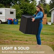 Load image into Gallery viewer, Devoko 30 Gallon Resin Deck Box Outdoor Indoor Waterproof Storage Box for Patio Furniture Pool Accessories Storage for Cushion Garden Tools (30 Gallon, Black)