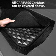 Load image into Gallery viewer, CAR PASS Heavy Duty Rubber Car Mats, Deep Dish All-Weather Floor Mat for Car Full Set Durable Anti-Slip 3D Rhombus Waterproof Trim to Fit Liner Universal Fit Automotive,Sedan,SUV,Truck, 3 Piece Black