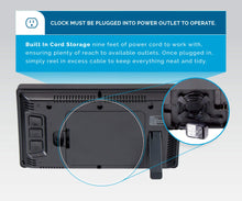 Load image into Gallery viewer, AcuRite 75111M 10-inch LED Digital Clock with Auto Dimming Brightness Blue