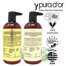 Load image into Gallery viewer, PURA D'OR Anti-Thinning Biotin Shampoo & Deep Moisturizing Conditioner Original Gold Label Set (16Oz x2) Natural Earthy Scent, Clinically Tested Proven Results, DHT Blocker Thickening, For Women & Men