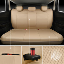 Load image into Gallery viewer, CAR PASS Leather Seat Covers Full Set Universal Water Resistant 3D Foam Back Support, Luxury Comfort Automotive 5 Seat Covers All Season Fit for SUV,Sedan,Van, Airbag Compatible Elegance (Beige)