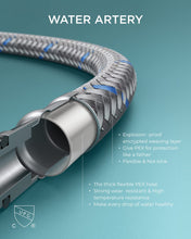 Load image into Gallery viewer, Gold Bathroom Faucet, FORIOUS Brushed Gold Bathroom Faucets with Pop Up Drain and CUPC Hose, 8 Inch Widespread Bathroom Faucet, Two Handle Bathroom Faucet 3 Hole, Faucets for Bathroom Sink for 6-12"