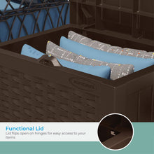 Load image into Gallery viewer, Suncast 22 Gallon Small Resin Storage Seat, Java, SSW600J