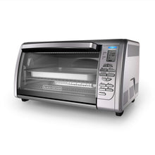 Load image into Gallery viewer, Black+Decker Countertop Convection Toaster Oven, 8 One-touch Cooking Functions, Stainless Steel