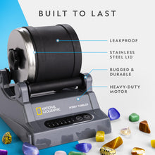 Load image into Gallery viewer, National Geographic Rock Tumbler Kit – Hobby Edition Includes Rough Gemstones, and 4 Polishing Grits, Great STEM Science Kit for Geology Enthusiasts, Rock Polisher for Kids and Adults