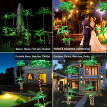 Load image into Gallery viewer, SOSHOT 7FT Lighted Artificial Palm Tree with Three Trunks and 260 LED Lights - Ideal for Outdoor/Indoor Use, Perfect for Tiki Bars, Patios, Homes, Offices, Beaches, Yards Pool, and Cruise Party