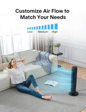 Load image into Gallery viewer, PELONIS 30 Inch Oscillating Tower Fan with 3 Speed Settings and Auto-off Timer, Standing Fan PFT28A2BBB, Black, medium
