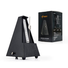 Load image into Gallery viewer, Sondery Classic Mechanical Metronome with Bell for Piano Guitar Drum Violin Saxophone All Instruments, Tempo Range 40-208bpm, Beats 02346, Black Wood Grain ABS Case with Comfortable Click Sound