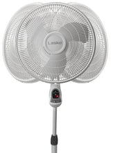 Load image into Gallery viewer, Lasko Oscillating Adjustable Pedestal Stand Fan with Timer and Remote for Indoor, Bedroom, Living Room, Home Office & College Dorm Use, 16 Inch, White, 1646