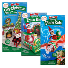 Load image into Gallery viewer, The Elf on the Shelf SEAP Bundle: Peppermint Plane, Peppermint Train, and Cozy Christmas Time