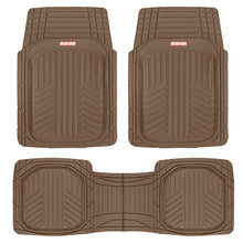 Load image into Gallery viewer, Motor Trend FlexToughXL DeepDish Floor Mats for Cars, Full Set All-Weather Rubber Automotive Floor Mats Waterproof Heavy Duty Car Mats Flexible Floor Liners for Car Truck Van SUV Car Floor Mat (Brown)