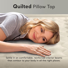 Load image into Gallery viewer, Intex Dura-Beam Deluxe Ultra Plush Air Mattress - Fiber-Tech – Built-in Electric Pump – 18in Bed Height – 600lb Weight Capacity – Queen Size