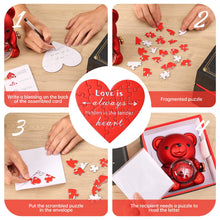 Load image into Gallery viewer, Cute Teddy Bear with Preserved Rose - A Real Rose Flower in Bear with Elegant Gift Box - Romantic Gift for Her in Valentine's Day, Mother's Day, Weddings, Anniversaries, and Bridal Showers (Red)
